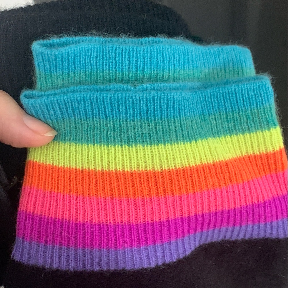 Brodie Cashmere | Black Rainbow Thunder Accent Strike Cashmere Jogger | Sz L - Picture 11 of 13